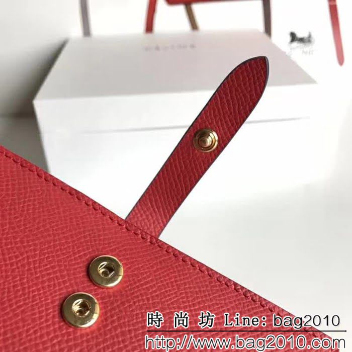 CELINE賽琳原單 專櫃款 手掌紋牛皮小號搭扣拼色錢夾 0146 SL1424
